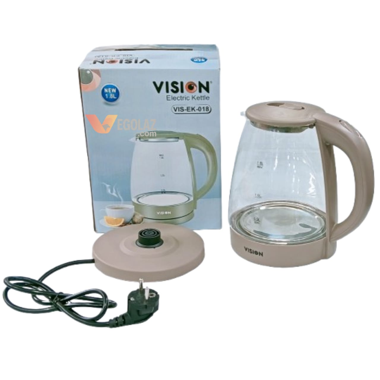 Vision Electric Kettle 1.8 Liter Glass with LED Light