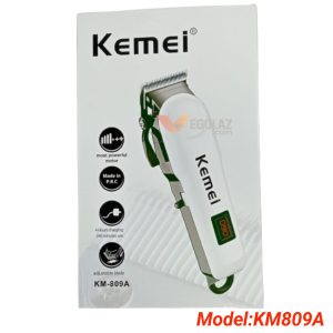 Kemei KM-809A Professional Rechargeable Hair Trimmer – Long-lasting grooming kit with LCD display & stainless steel blades