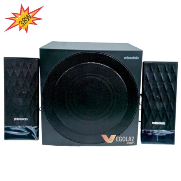 Microlab M300BT 2.1 Bluetooth Speaker – 38W RMS Output, Subwoofer, USB, SD, AUX, Bluetooth Connectivity