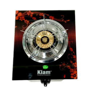 Kiam Gas Stove G-52 LPG Glass Top Single Burner
