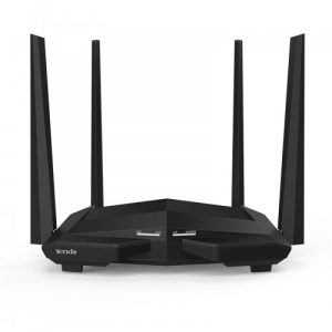 Tenda AC10 AC1200 Dual Band Gigabit WiFi Router with 4 High-Gain Antennas – Black Wireless Router