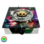 Jamuna Gas Stove JGS-GB01G Floral | Single Brass Burner | Tempered Glass Top - Image 2