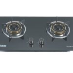 Kiam G-3000 Double Burner Glass Gas Stove | LPG & NG | Tempered Glass, Auto Ignition