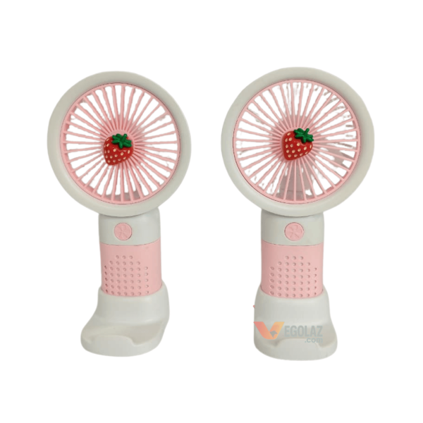 Mart One Smart Hand Fan Cute Pocket Mini Fan with Lanyard (USB Rechargeable, Portable Desktop Use