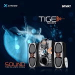 Xtreme TIGER 2.1 Bluetooth Speaker 80W with Subwoofer, USB, SD Card & FM Radio – Black