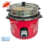 Enova 2.8L Rice Cooker with Stainless Steel Pot– 1000W