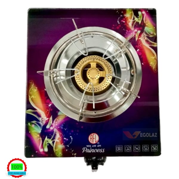 RFL Princess Single Glass Gas Stove LPG with Beehive Burner