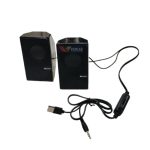 D7 Mini Multimedia Speaker Black – USB 2.0 wired computer speakers