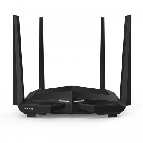 Tenda AC10 AC1200 Dual Band Gigabit WiFi Router with 4 High-Gain Antennas β Black Wireless Router