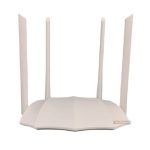 Tenda AC5 AC1200 Dual-Band WiFi Router with 4 External 6dBi Antennas – Front and Top View