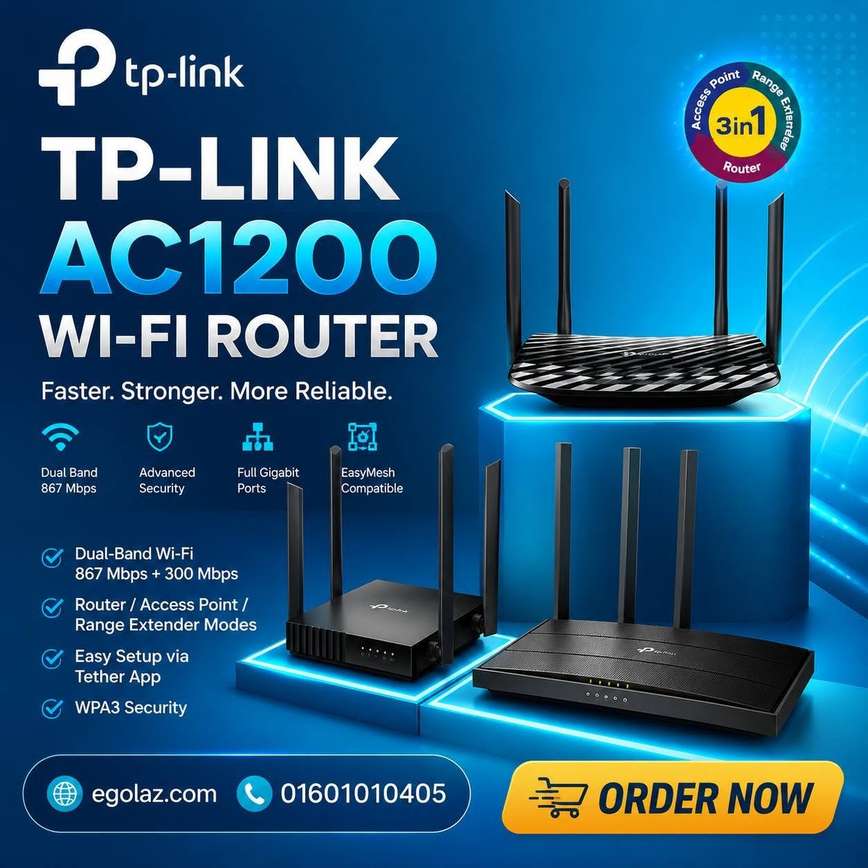 TP-Link AC1200 Dual Band Wi-Fi Router