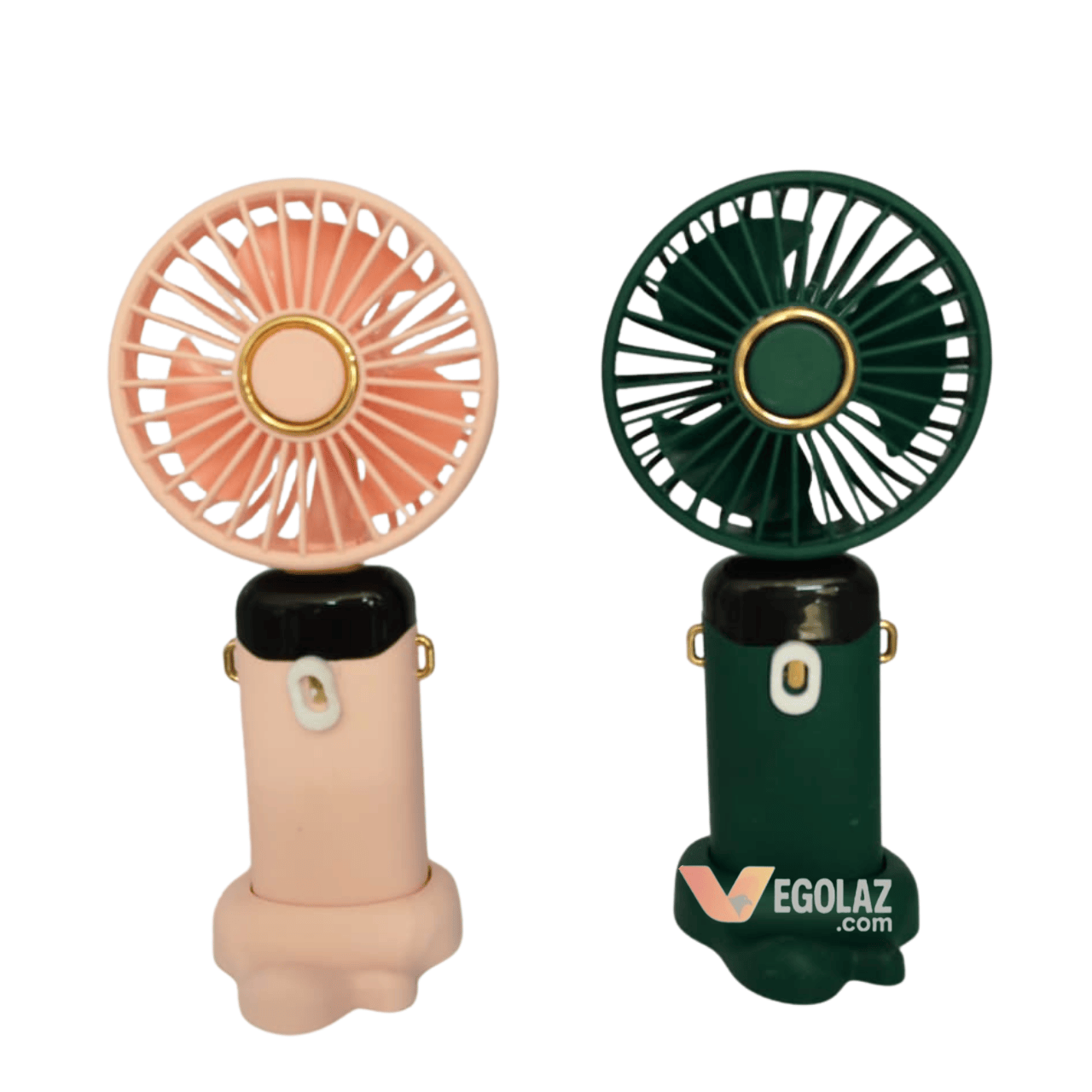 N15 folding rechargeable hand fan with LED digital display (front view