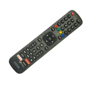 Aston smart TV remote control front angle view
