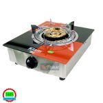 Kiam Single Burner Glass Gas Stove G-57 | Stainless Steel Body| Glass Top - Image 3