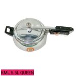 KML 5.5L Pressure Cooker Queen – Durable Aluminium, Safe & Stylish Design - Image 3