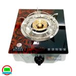RFL Single Glass Gas Stove Rosee (LPG) | Stylish Single Burner with Auto Ignition