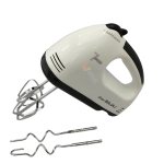 Gold Bajaj Super Hand Mixer BJ-135 650W | 7 Speed Electric Cake Mixer with Dough Hooks & Beaters