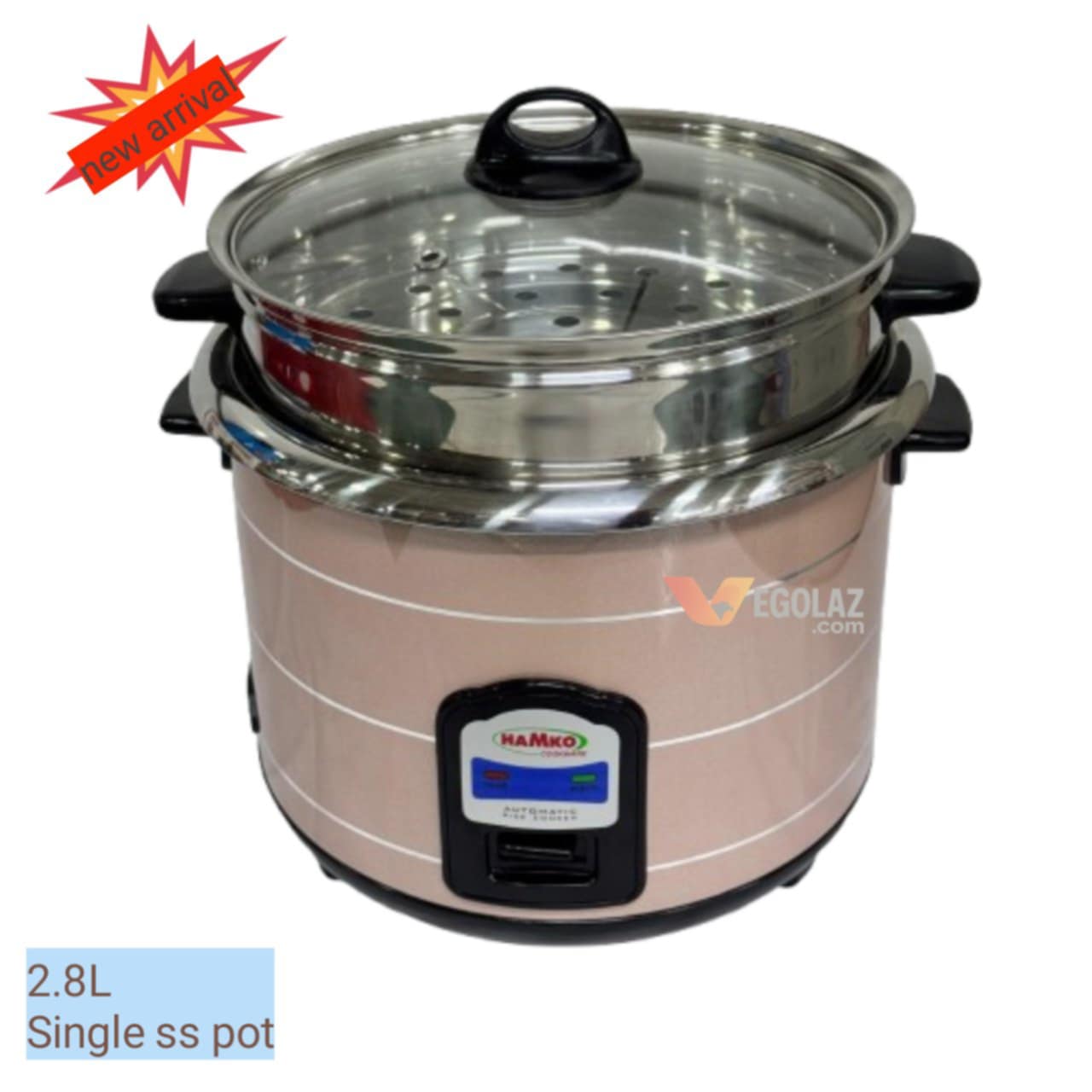 c15770ab-882c-4ea1-a749-79ca284490c4.jpg Hamko Rice Cooker 2.8 Lt r(Hr15-11) Joint Body One SS pot - Image 1