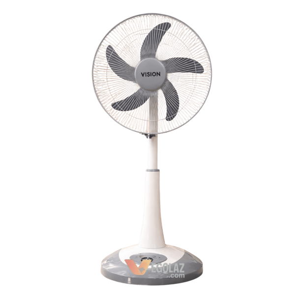 VISION 16 Inch Rechargeable Half Stand Fan with Solar Charging and Mobile Charging