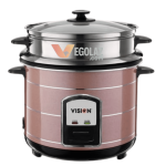 Vision Rice Cooker 3.0 Liter REL-50-05 SS Coffee Double Pot, 1100W Stainless Steel Body Rice Cooker