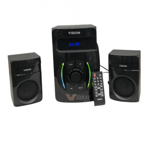 Vision BEAT-104 2.1 Multimedia Speaker (38W RMS) | Bluetooth 4.0 | USB/SD | FM | Remote | LED Lights