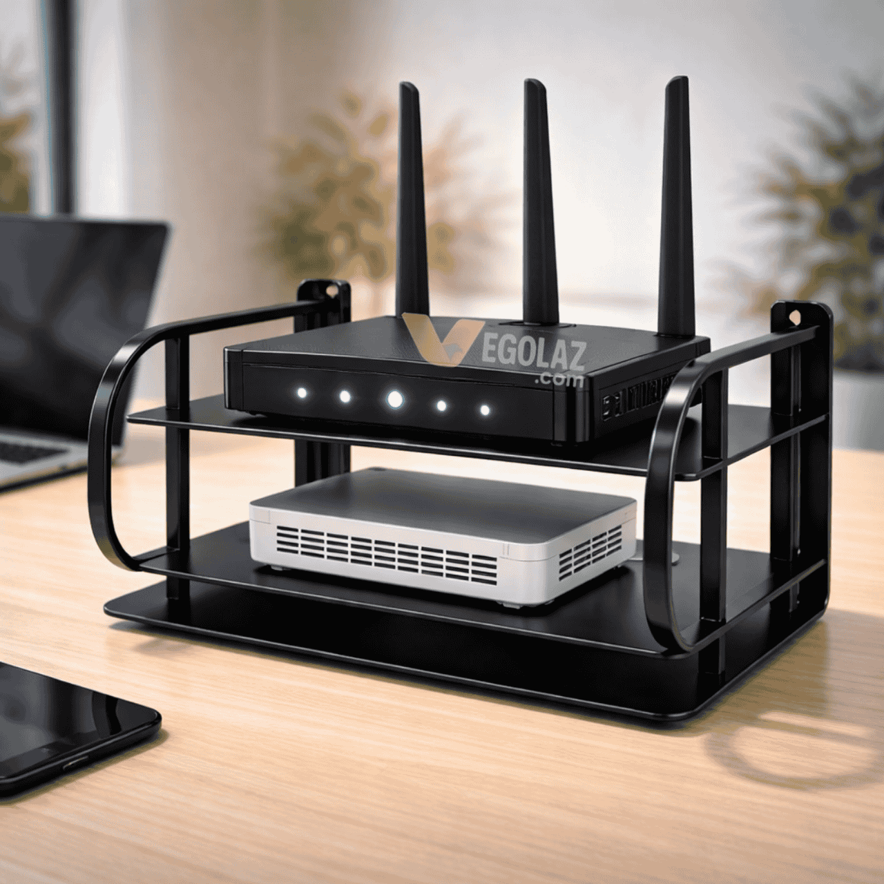 Best WiFi Router Stand Wall Router Shelf Double Layer Wall Mount Router Holder for WiFi Router and TV Box