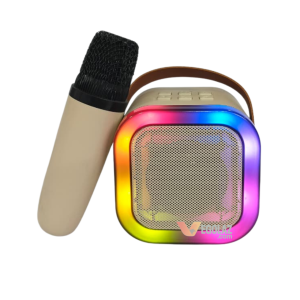 K12 Dual Microphone Karaoke Bluetooth Speaker with RGB Lights (TWS, FM, AUX, USB/TF)
