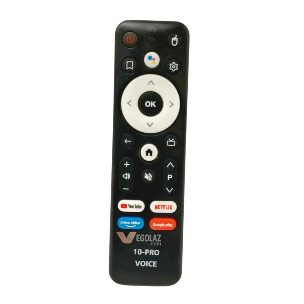 10-PRO Voice Remote Control for Android TV & Smart TV Box | Bluetooth Voice Remote with Netflix, YouTube & Prime Video Buttons