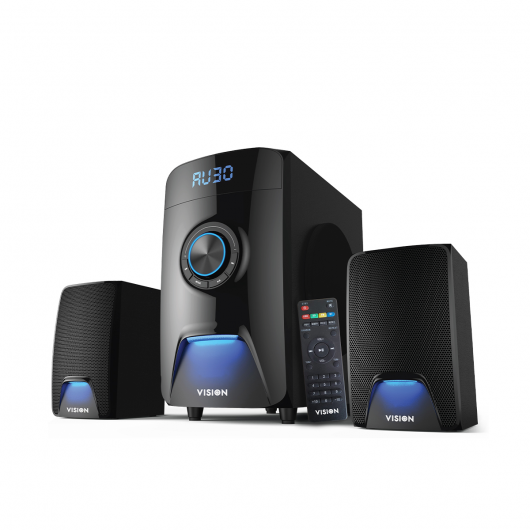 Vision LOUD-101 2.1 Multimedia Bluetooth Speaker – 49W RMS, Dual Mic Karaoke, LED Display