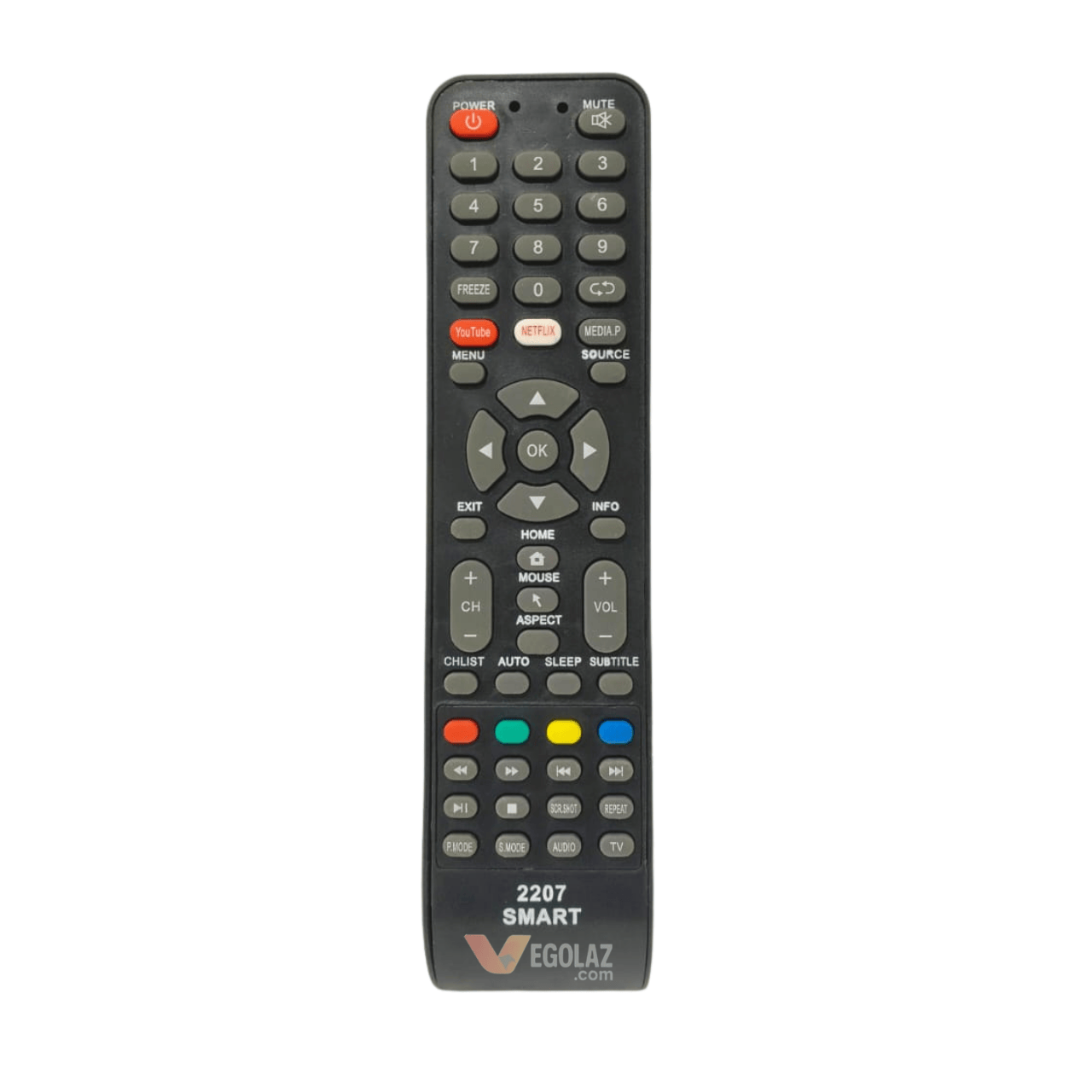 2207 Smart TV Remote Control with YouTube & Netflix Buttons | Universal Replacement Remote for LCD/LED Smart TVs