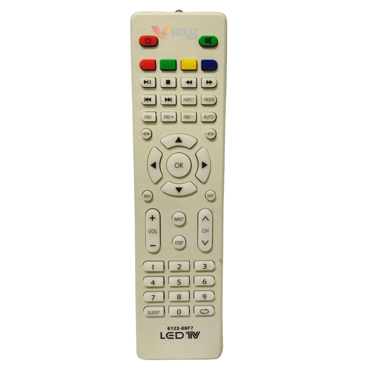 6122-08F7 Universal LED TV Remote Control | Multi-Brand LCD/LED TV Replacement Remote | Full Function Remote