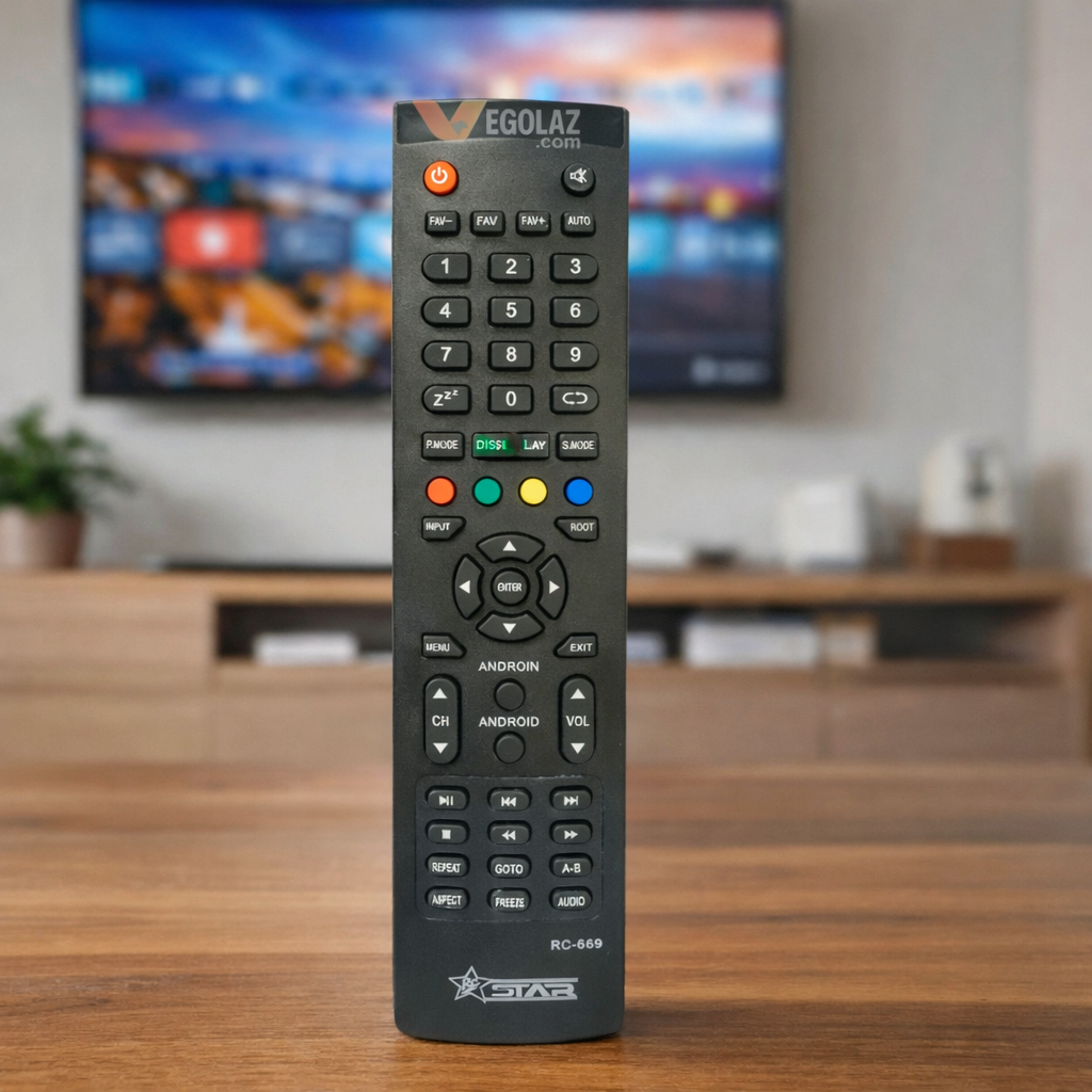 STAR RC-666 Universal LED TV Remote Control | Multi-Function Android TV Remote with Numeric Keypad & Smart Controls