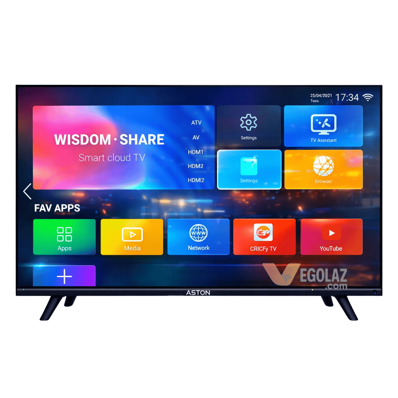 ASTON 24 Inch Single Smart Frameless Android TV with Wi-Fi – AST-24SF Q1A