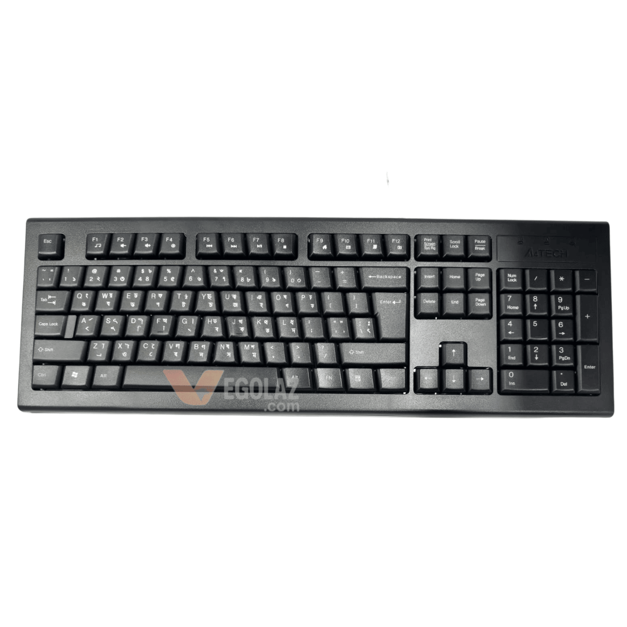 A4TECH KRS-82 USB Wired Keyboard with FN Multimedia Hotkeys and Water Splash Resistance
