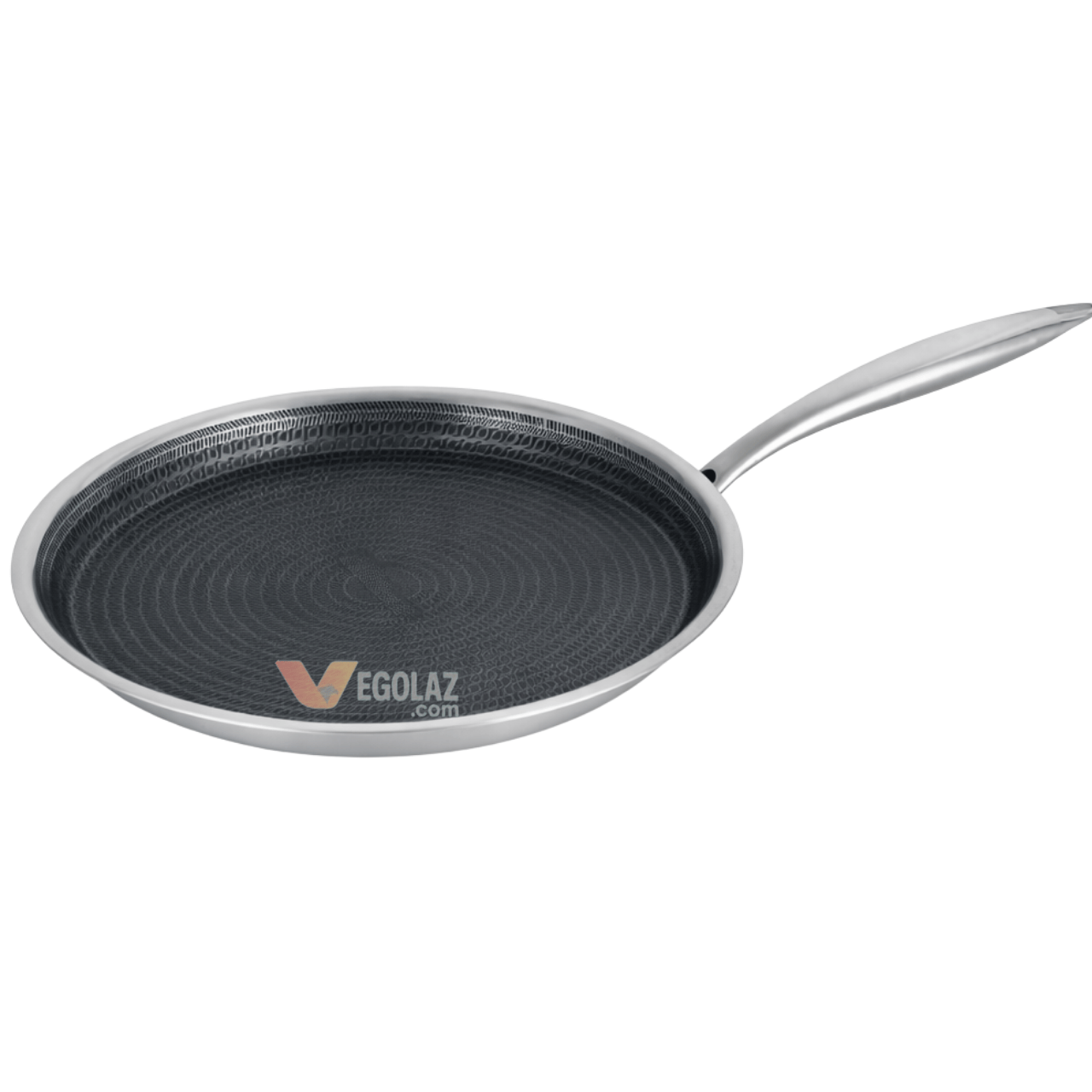 Kiam 28cm Tri Ply Honeycomb Stainless Steel Dosa Tawa, Non-Stick Induction Bottom Tawa