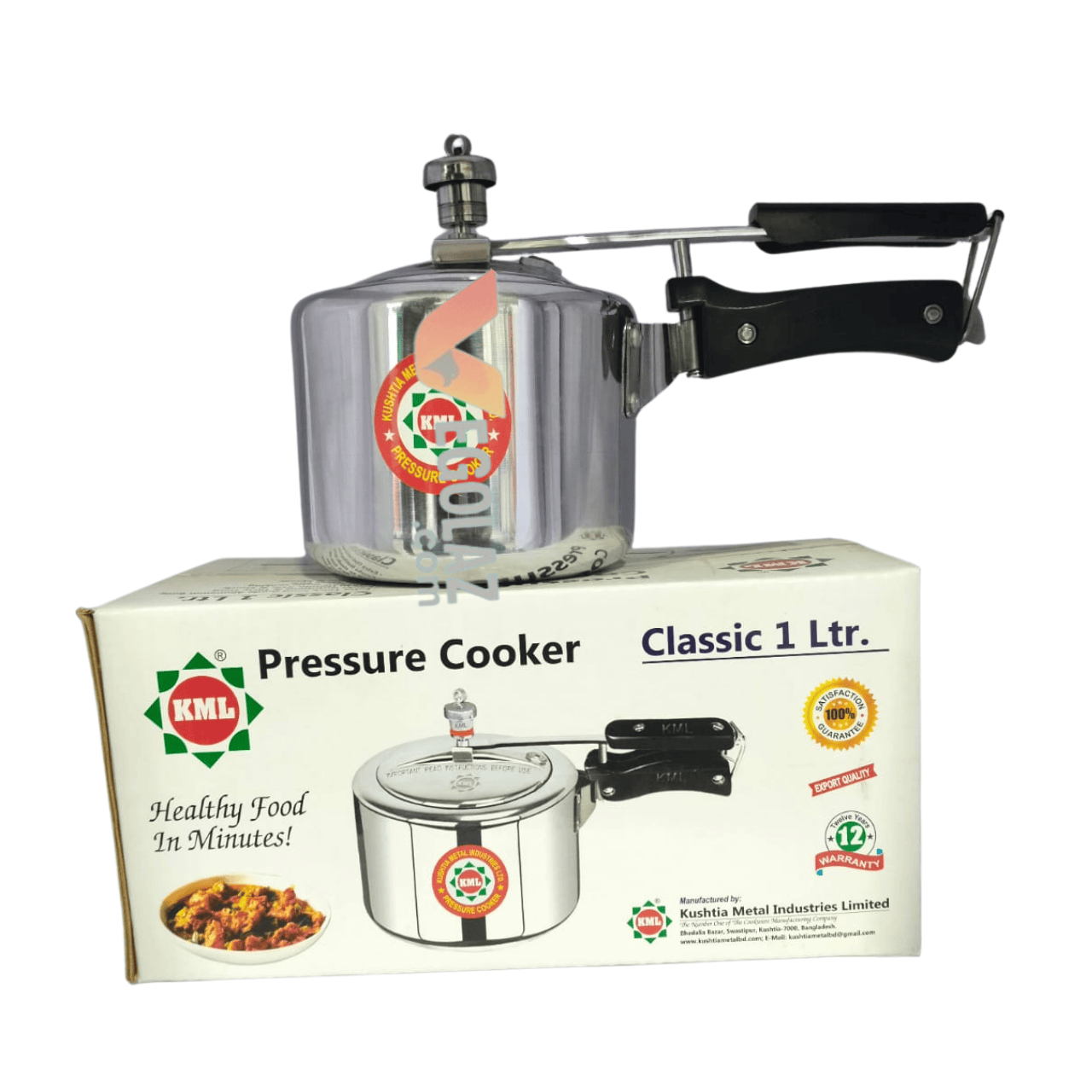 KML Classic 1L Aluminum Pressure Cooker Small Size Bakelite Handle Safe Cooking