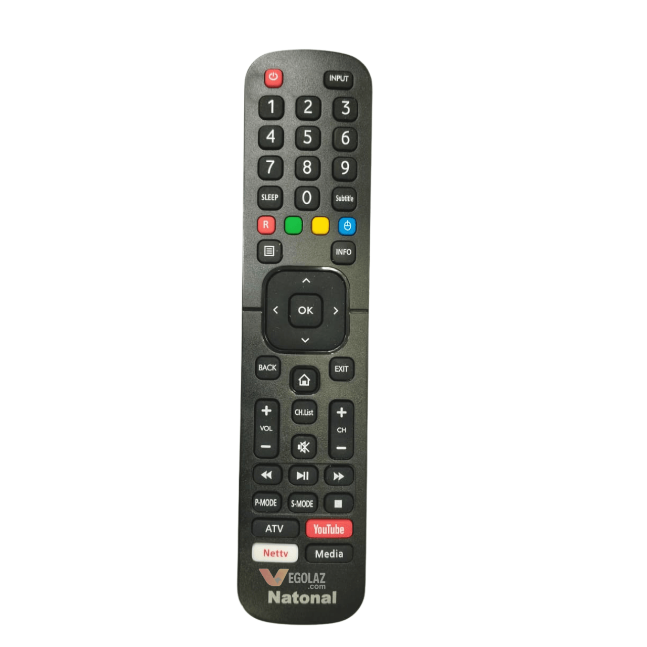 National Smart TV Remote Control with YouTube & NetTV Buttons | Replacement Remote for National LED TV