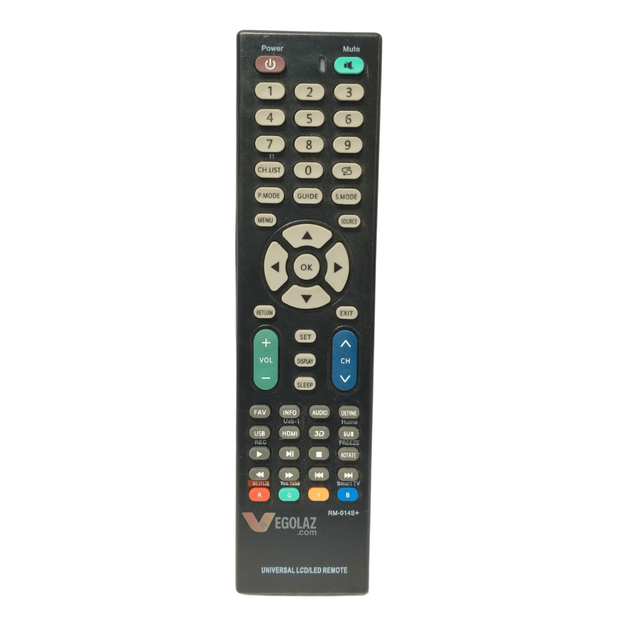 Universal LCD/LED TV Remote RM-014S | Multi-Brand Compatible Remote Control | Easy Setup with Code & Auto Search