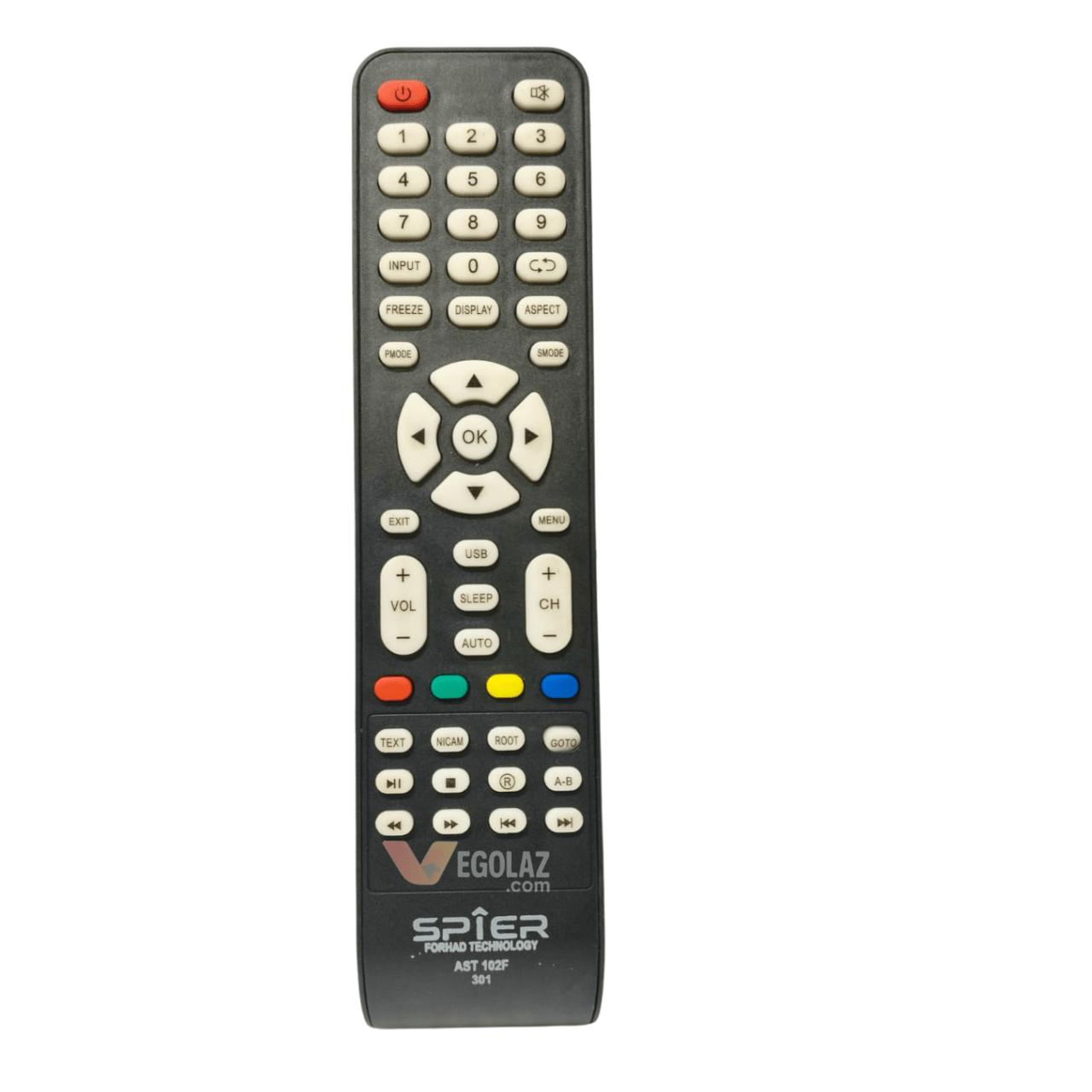 SPiER AST 102F TV Remote Control | Replacement Remote for LCD/LED TVs | Full Function Infrared Remote