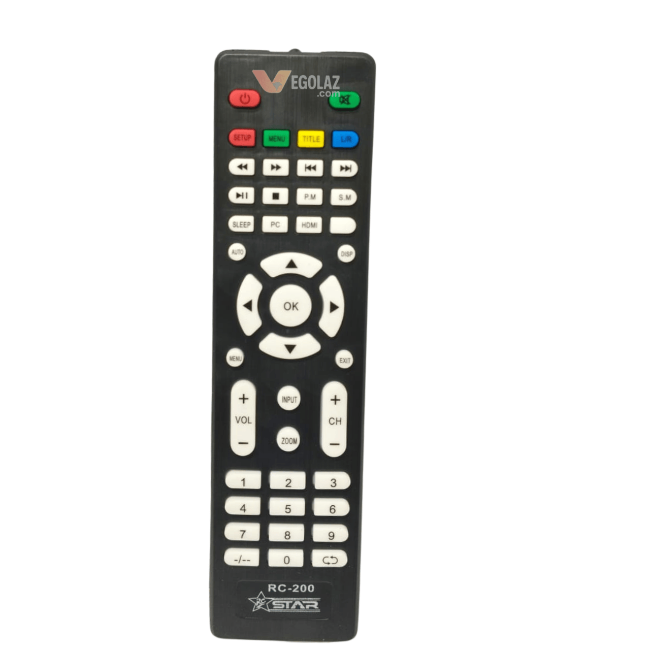 STAR RC-200 Universal LED TV Remote Control | Multi-Function Replacement Remote with HDMI, PC & Media Keys