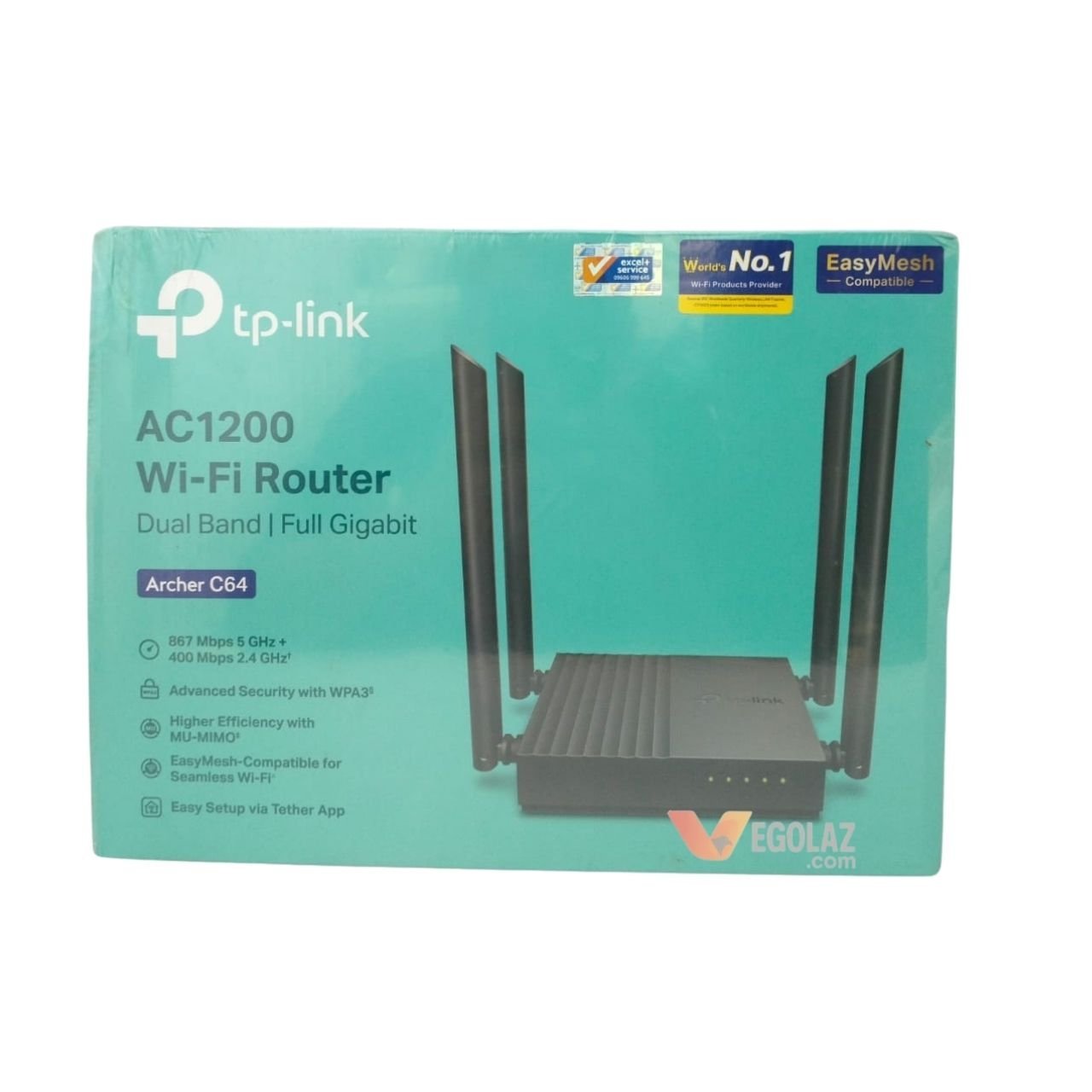 TP Link Archer C64 AC1200 Dual Band Gigabit WiFi Router MU MIMO Beamforming High Speed Router